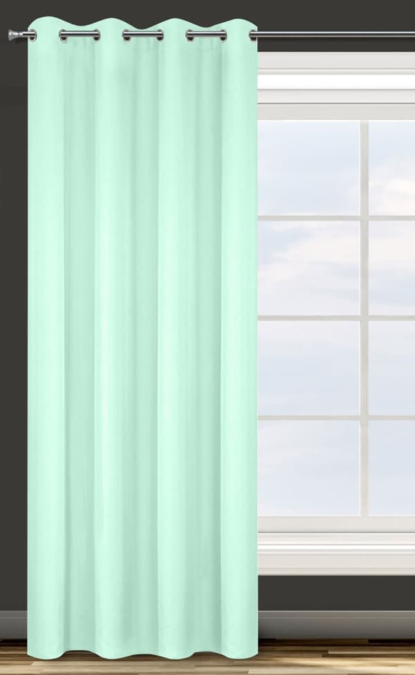 Färdiggjord gardin med öljetter ADORE 140x250 Design91 ljus mint