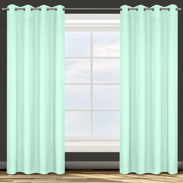 Färdiggjord gardin med öljetter ADORE 140x250 Design91 ljus mint