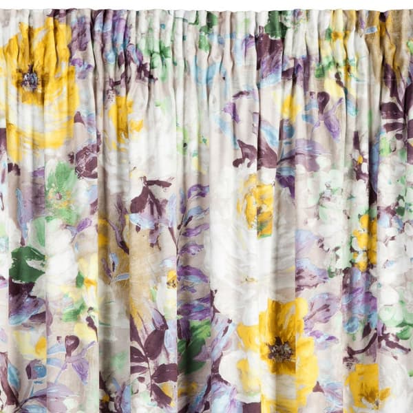 Færdiglavet gardin på tape AMELIE 140x270 Eurofirany flerfarvede sennepshaveblomster