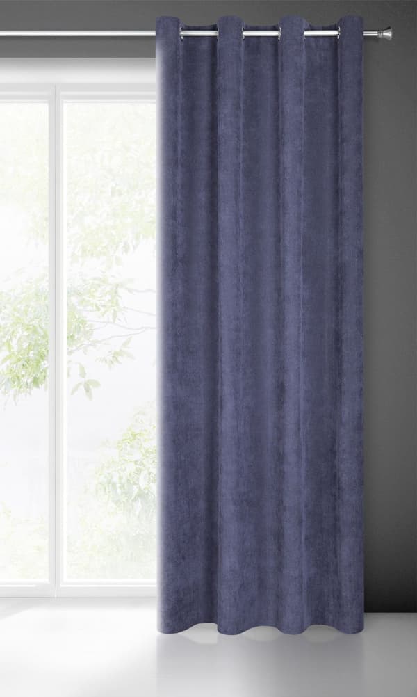 Valmis verho silmukoilla JULIE 140x250 Eurofirany laivastonsininen