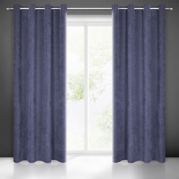 Valmis verho silmukoilla JULIE 140x250 Eurofirany laivastonsininen
