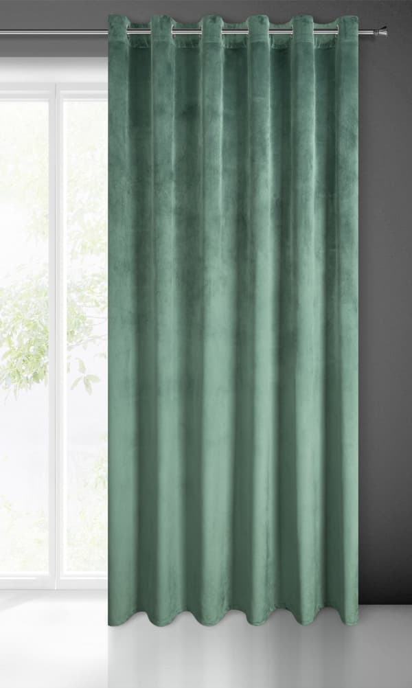 Färdig gardin med öljetter MELANIE 215x250 Eurofirany grön
