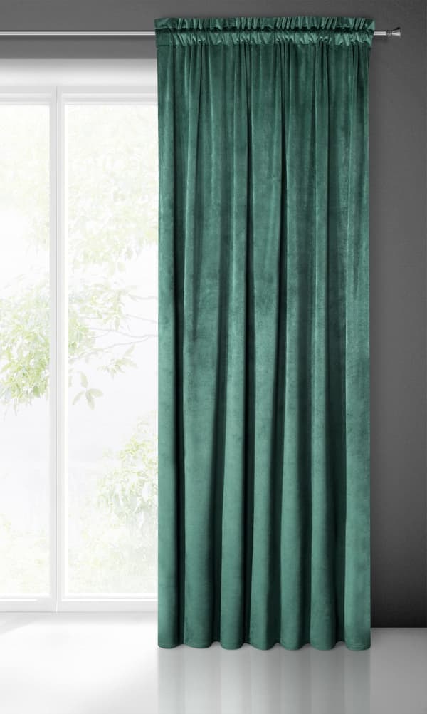 Färdig gardin på tejp PIERRE 140x300 Pierre Cardin Eurofirany mörk turkos