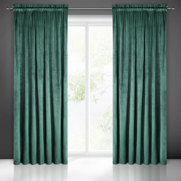 Färdig gardin på tejp PIERRE 140x300 Pierre Cardin Eurofirany mörk turkos