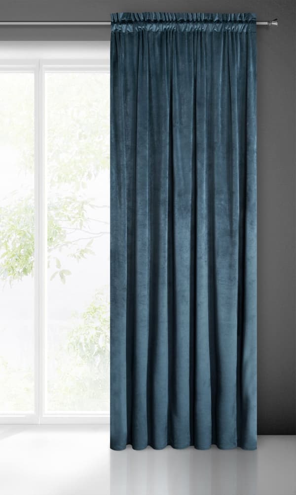 Færdiglavet gardin på tape PIERRE 140x300 Pierre Cardin Eurofirany marineblå