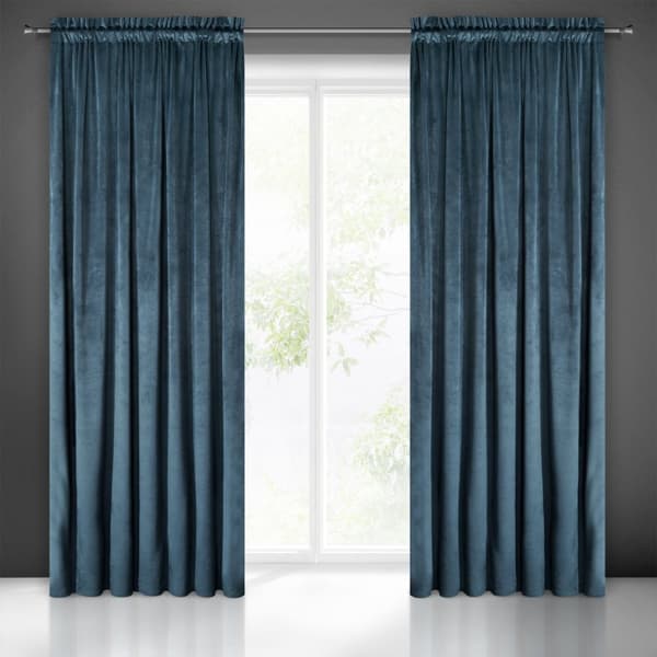 Færdiglavet gardin på tape PIERRE 140x300 Pierre Cardin Eurofirany marineblå