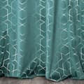 Miniatyrbillede 7 af 8: Færdiglavet gardin med øjer MANDI 140x250 Eurofirany turkis sølv print