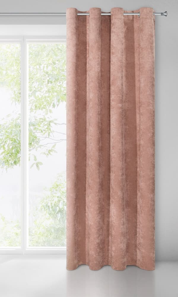 Færdiglavet gardin med øjer ANISA 140x250 Eurofirany mørk pink