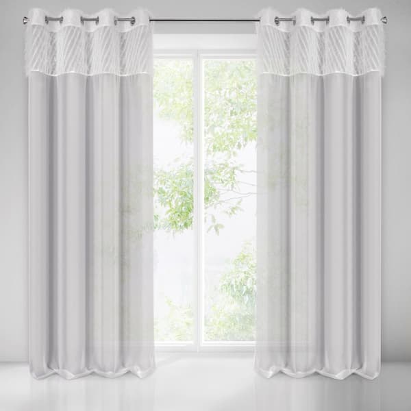 Valmis verho silmukoilla AMIRA 140x250 Eurofirany hopea