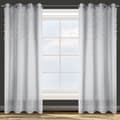 Miniatyrbillede 1 af 7: Færdiglavet gardin med øjer STELLA 140x250 Design91 grå med pomponer