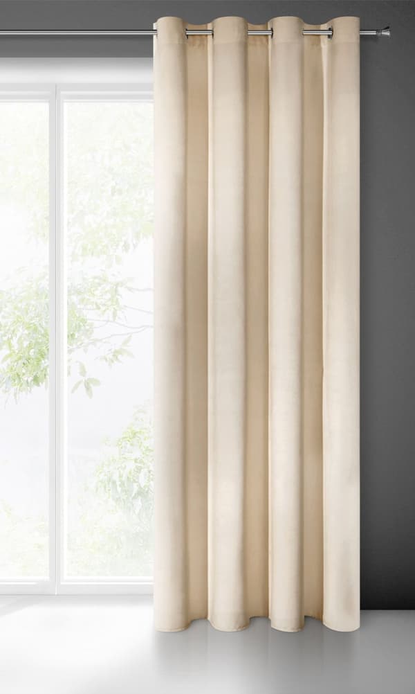 Färdig gardin med öljetter VILLA 140x250 Eurofirany beige