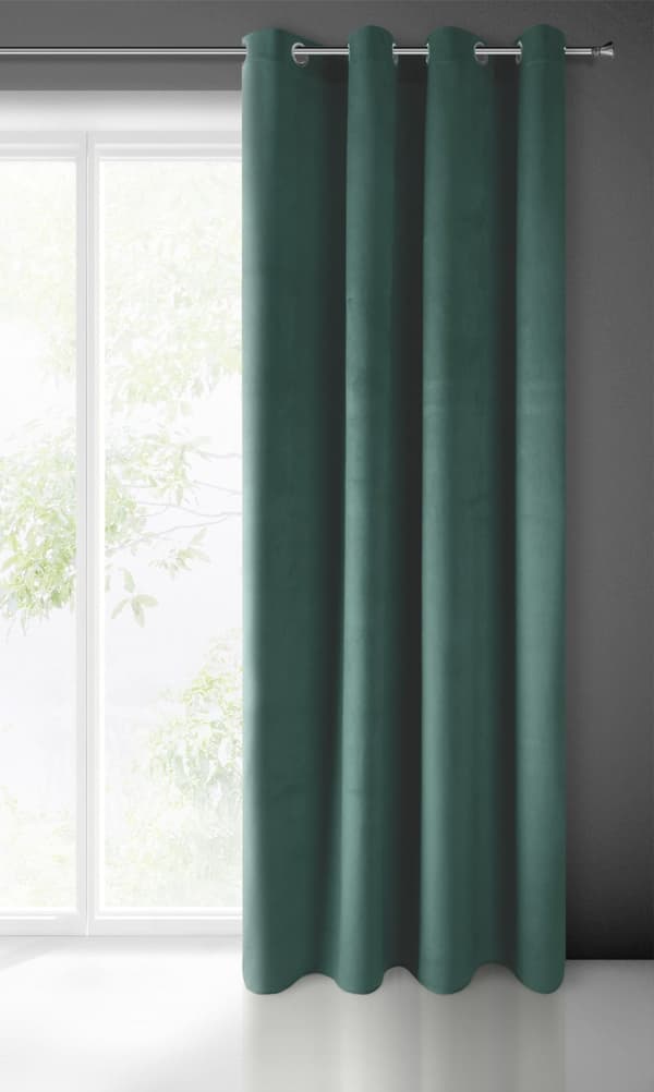 Valmis verho silmukoilla PIERRE 140x250 Pierre Cardin Eurofirany tumma turkoosi