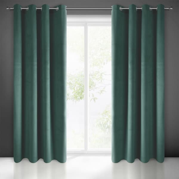 Valmis verho silmukoilla PIERRE 140x250 Pierre Cardin Eurofirany tumma turkoosi