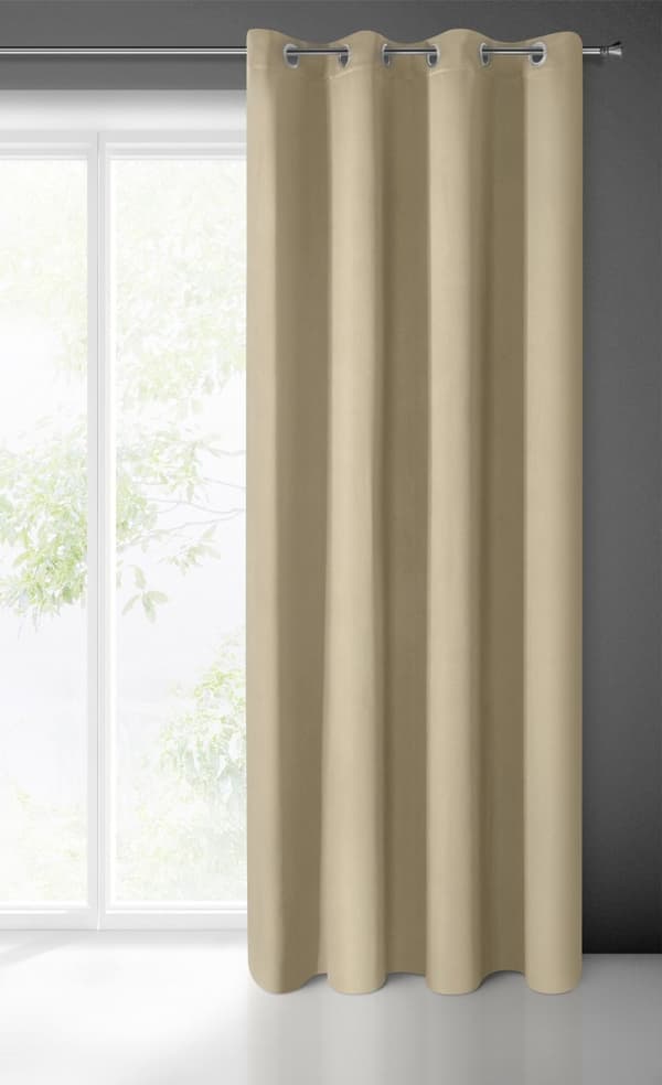 Färdig gardin med öljetter LOGAN 140x250 Eurofirany beige