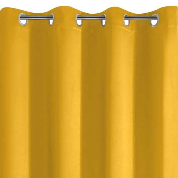 Valmis verho silmukoilla PARISA 140x250 Design91 sinappi