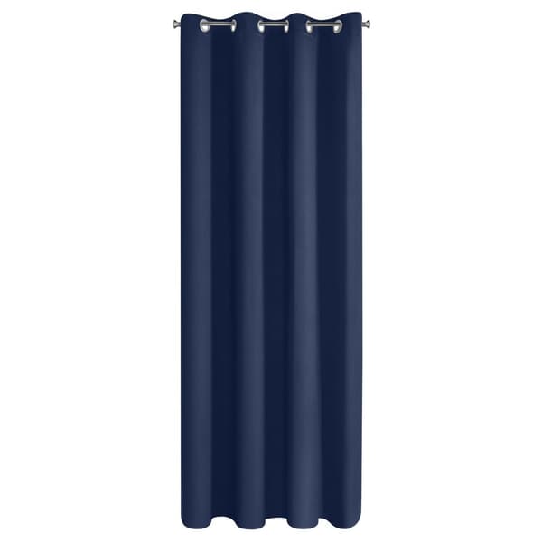 Färdig gardin med öljetter PARISA 140x250 Design91 marinblå