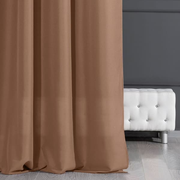 Valmis verho silmukoilla ADORE 140x250 Design91 vaaleanruskea