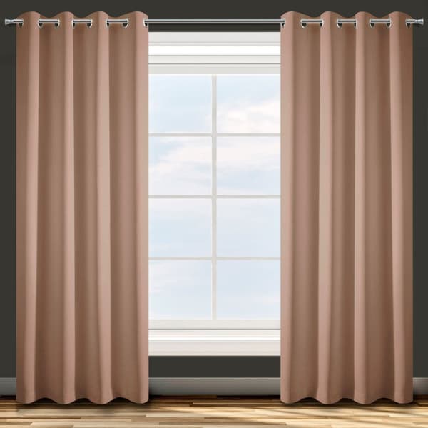 Færdiglavet gardin med øjer ADORE 140x250 Design91 lysebrun