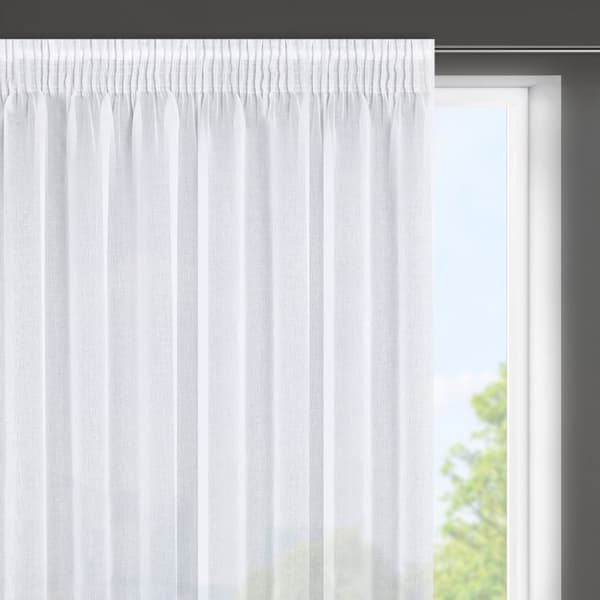 Valmis verho teipillä ELPIDIA 350x150 Eurofirany valkoinen