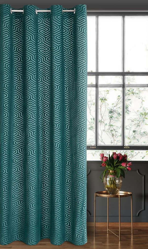 Valmis verho silmukoilla INGA 140x250 Pierre Cardin Eurofirany turkoosi