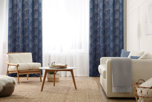 Färdig gardin med öljetter GOJA 140x250 Pierre Cardin Eurofirany marinblå