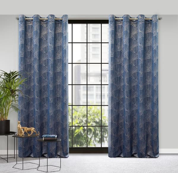 Færdiglavet gardin med øjer GOJA 140x250 Pierre Cardin Eurofirany marineblå