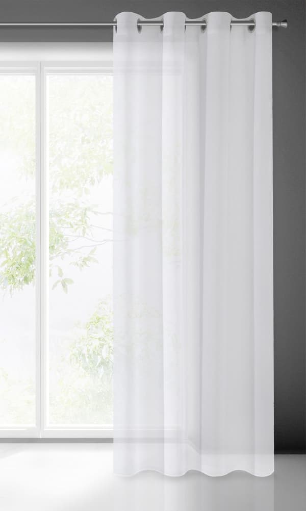 Färdig gardin med öljetter ESIM 140x250 Eurofirany vit