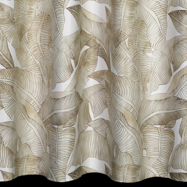 Valmis verho silmukoilla SAMIRA 140x250 Eurofirany valko beige lehdet
