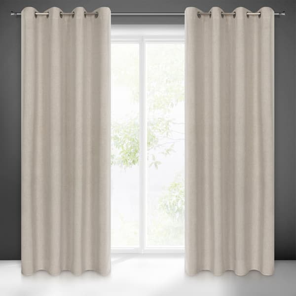Færdiglavet gardin med øjer LIDIA 140x250 Eurofirany beige