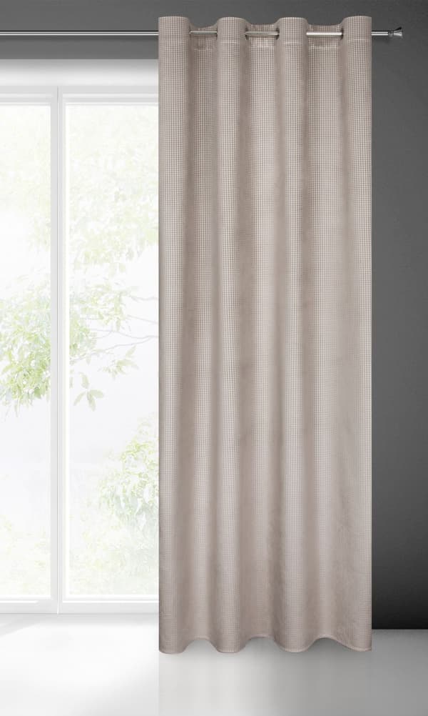 Færdiglavet gardin med øjer DARCY 140x250 Eurofirany beige