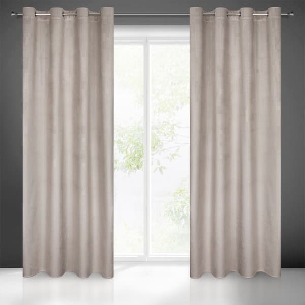 Færdiglavet gardin med øjer DARCY 140x250 Eurofirany beige