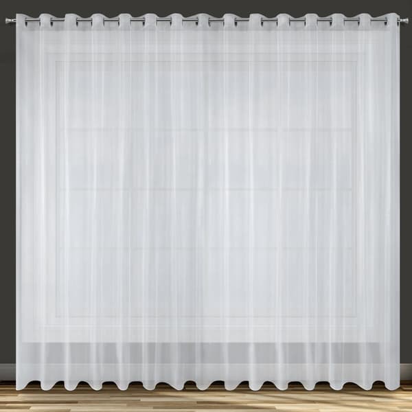 Færdiglavet gardin med øjer ALEXA 350x250 Design91 hvid