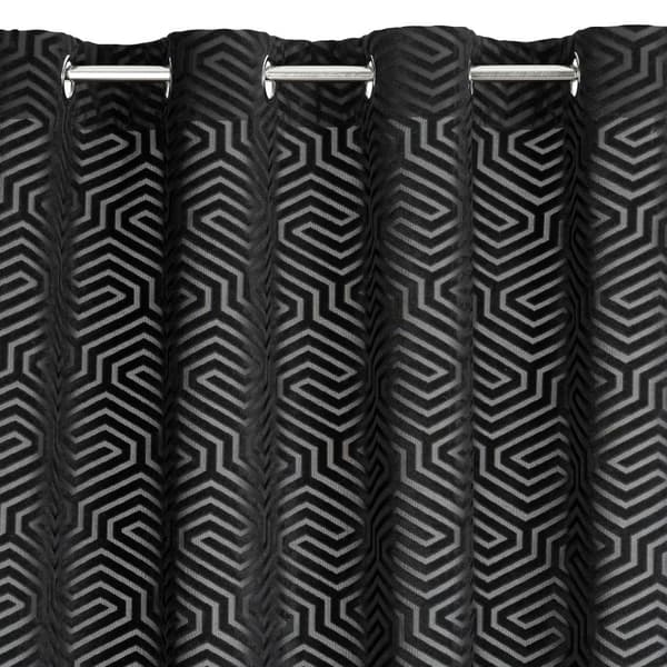 Färdig gardin med öljetter INGA 140x250 Pierre Cardin Eurofirany svart