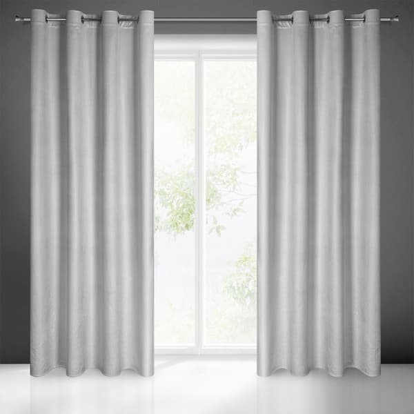 Valmis verho silmukoilla DARCY 140x250 Eurofirany hopea