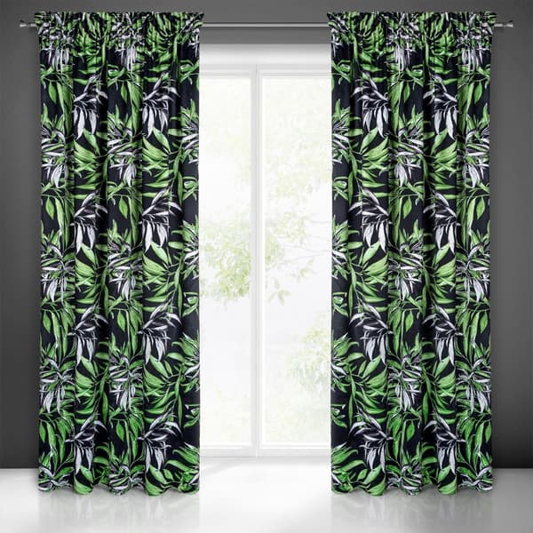 Færdiglavet gardin på tape ZOJA 140x270 Pierre Cardin Eurofirany grønne grene