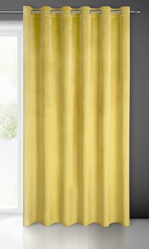 Valmis verho silmukoilla MELANIA 140x250 Eurofirany sinappi
