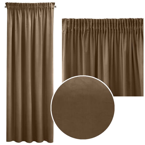 Færdiglavet gardin på tape SIBEL 140x270 Pierre Cardin Eurofirany brun