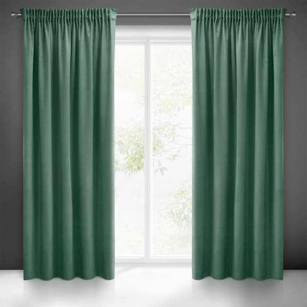 Färdig gardin på tejp SIBEL 140x270 Pierre Cardin Eurofirany mörk mynta