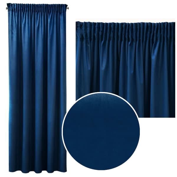 Færdiglavet gardin på tape SIBEL 140x270 Pierre Cardin Eurofirany marineblå