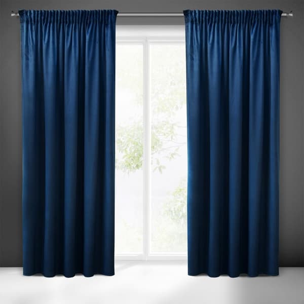 Færdiglavet gardin på tape SIBEL 140x270 Pierre Cardin Eurofirany marineblå
