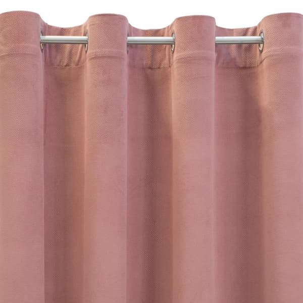 Færdiglavet gardin med øjer MILO 140x250 Eurofirany mørk pink