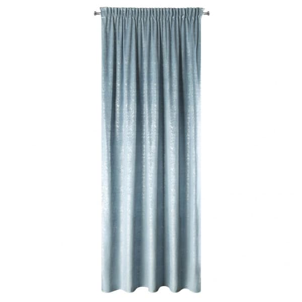 Färdig gardin på tejp CYPR 140x270 Design91 blå + silver