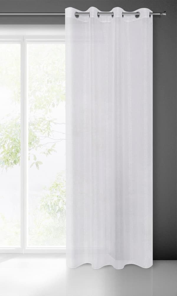 Färdig gardin med öljetter EMMA 140x250 Eurofirany vit