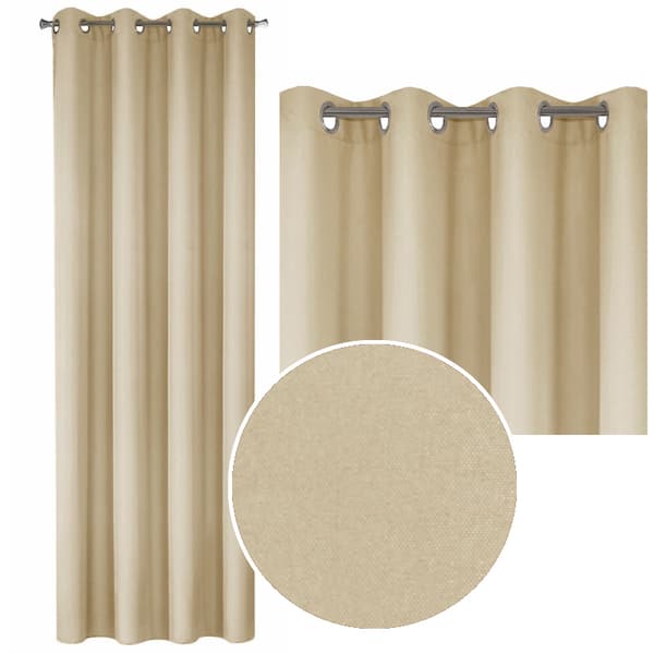 Färdig gardin med öljetter RITA 140x250 Eurofirany beige