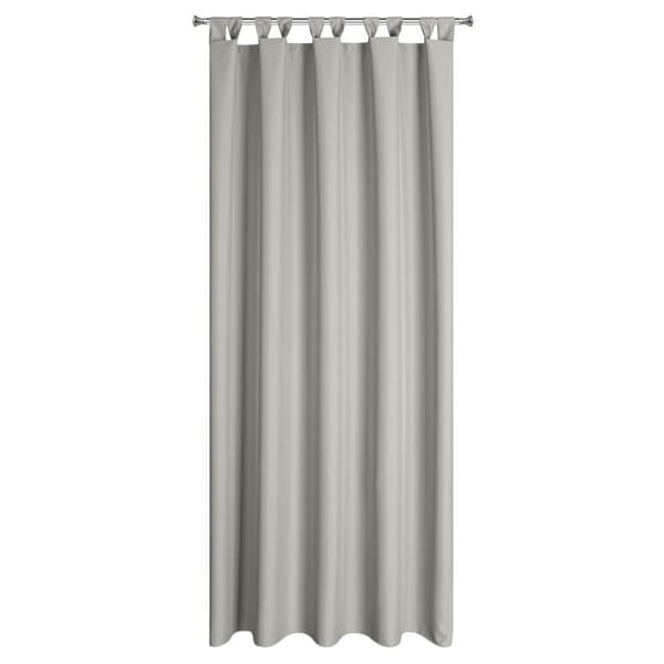 Färdig gardin med hängslen, vattentät, TRÄDGÅRD 155x240, trädgård, grå