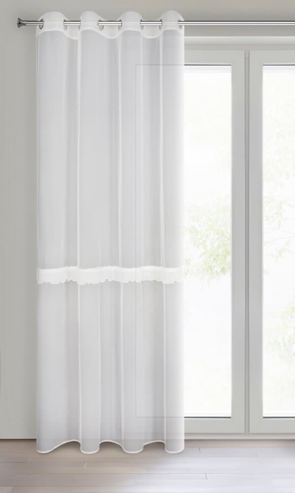 Valmis verho silmukoilla SOFI 140x260 Eurofirany valkoinen
