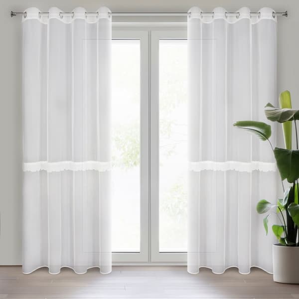 Valmis verho silmukoilla SOFI 140x260 Eurofirany valkoinen