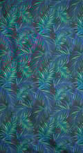 Miniatyrbild 7 av 8: Färdig gardin med öljetter PALMS 140x250 Design91 svart grön med palmblad
