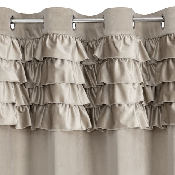 Färdig gardin med öljetter ERIN 140x250 Eurofirany beige med volanger