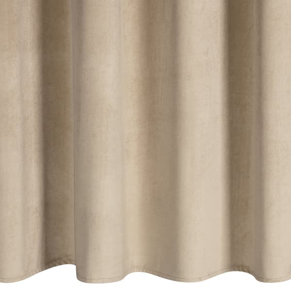 Valmis verho silmukoilla ERIN 140x250 Eurofirany tumma beige röyhelöillä